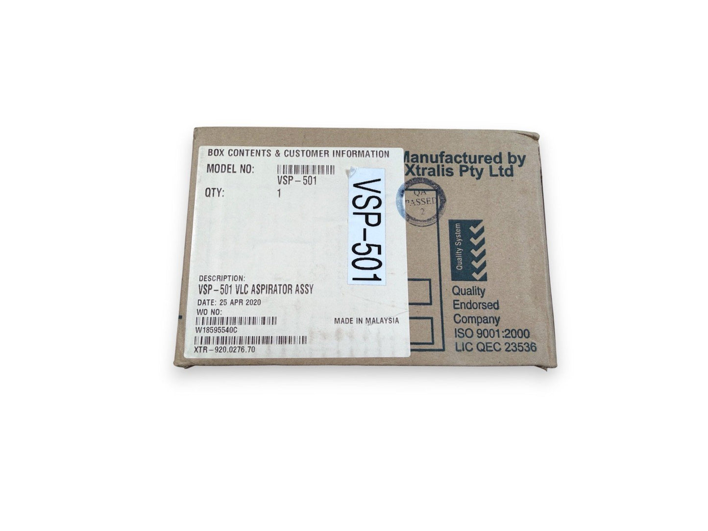 Xtralis VESDA VSP-501 VLC Aspirator Assy (NEW IN BOX)