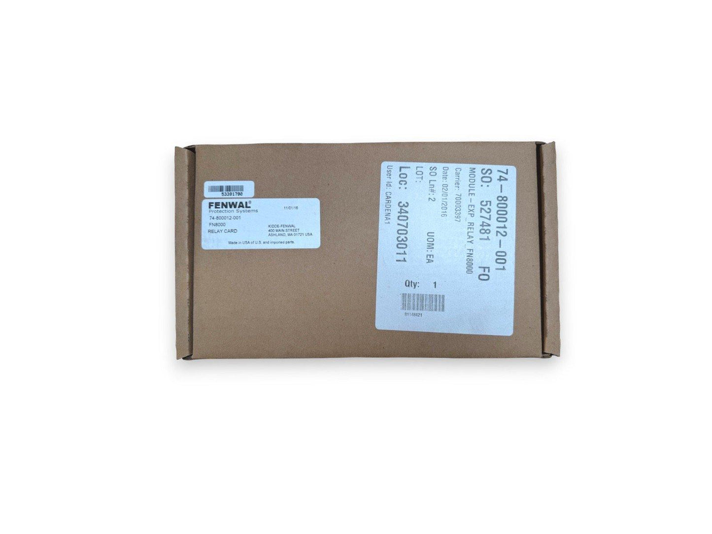 Kidde-Fenwal 74-800012-001 FN8000 Relay Card (NEW IN BOX)
