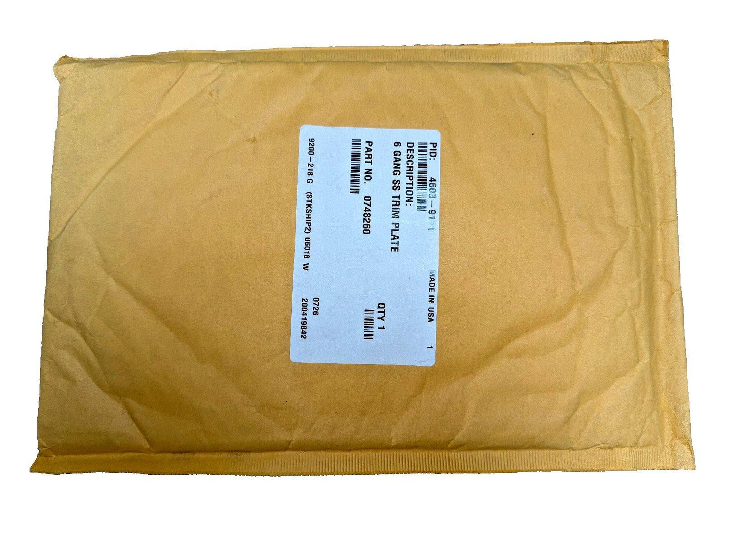 Simplex 4603-9111 Brushed Stainless Steel Trim Plate (NEW IN BOX)