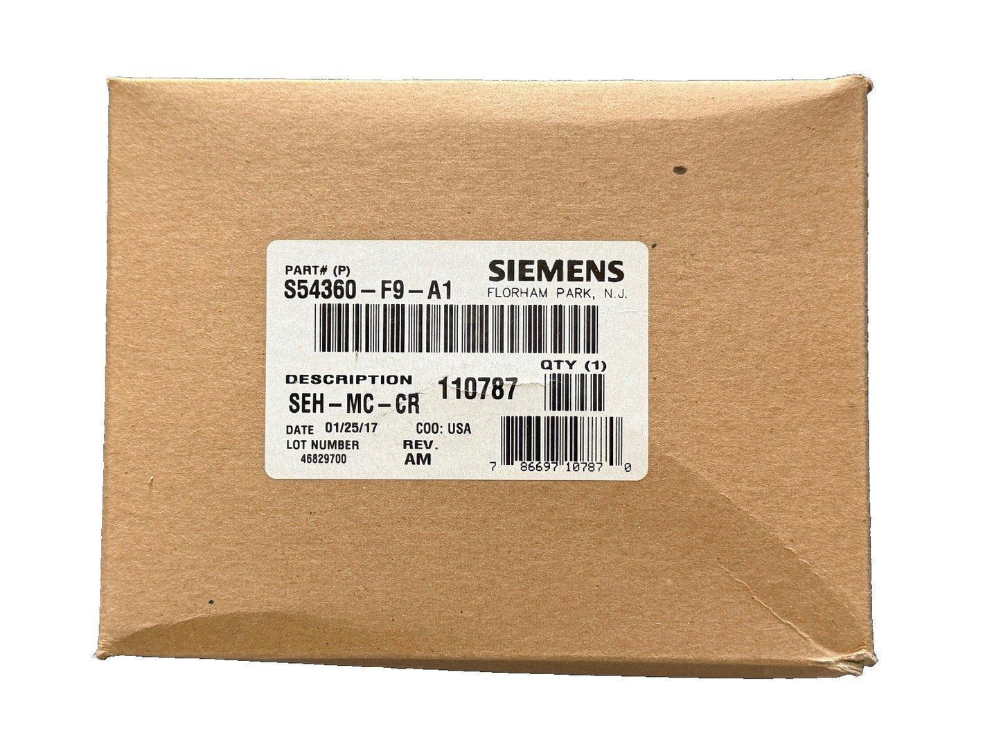 Siemens fire alarm control panel SEH-MC-CR in original packaging, part # S54360-F9-A1