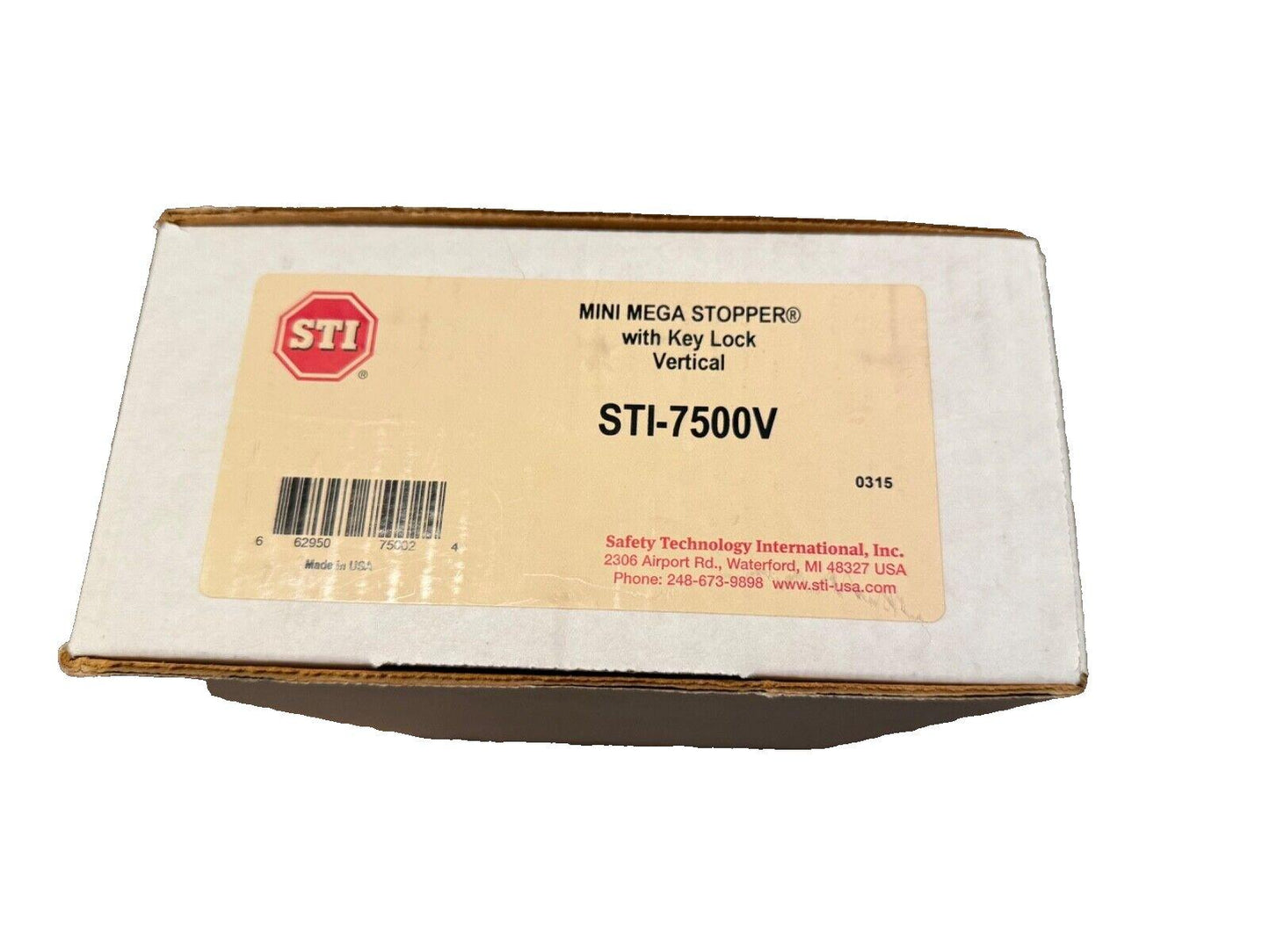 STI STI-7500V Fire Alarm Mini Mega Stopper with Key Lock Vertical (NEW IN BOX)