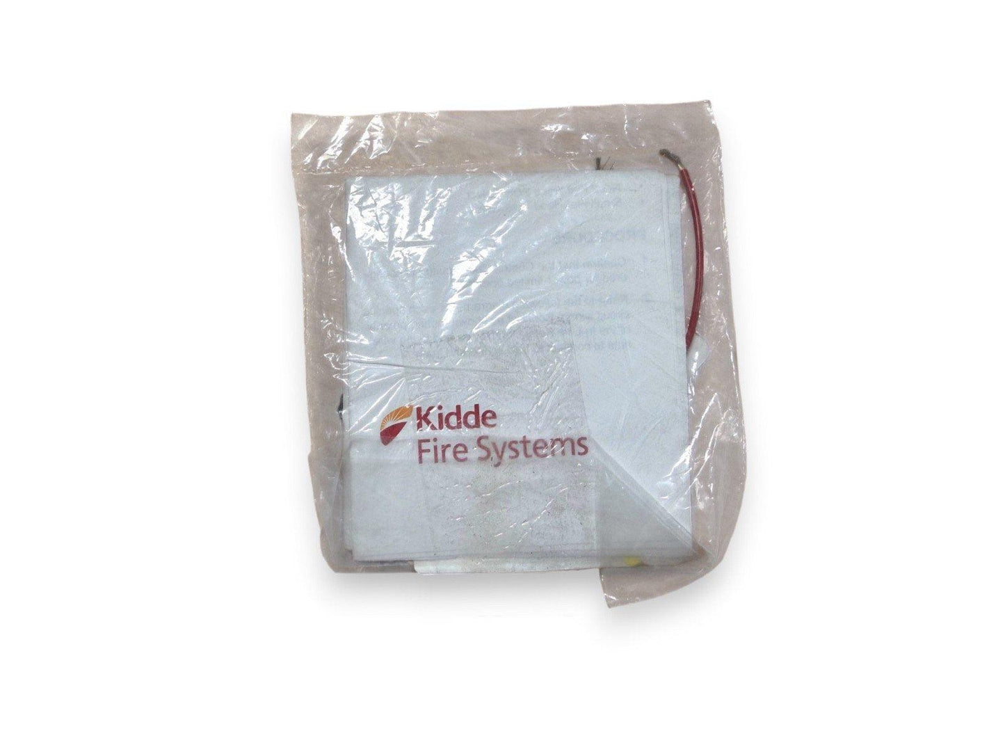 Kidde Fire Systems fire alarm component in sealed packaging, ready for installation or replacement.