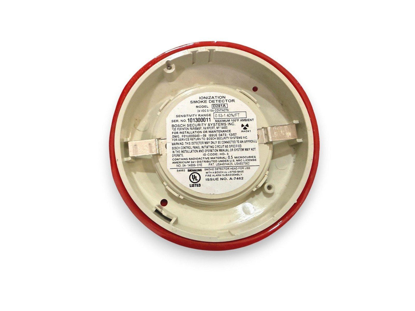 Bosch D281A Fire Alarm Ionization Smoke Detector Head (NEW IN BOX)