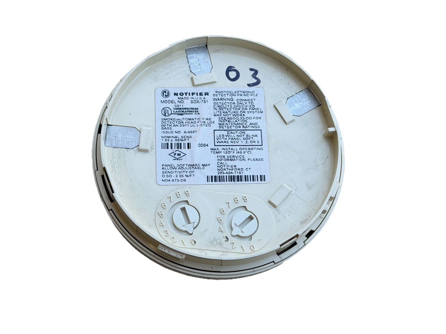 NOTIFIER SDX-751 Fire Alarm Smoke Detector