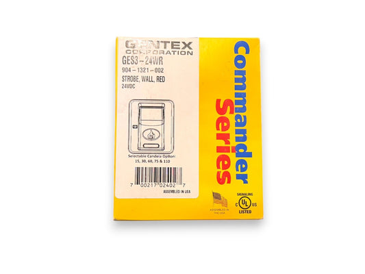 Gentex GES3-24WR Fire Alarm Strobe Wall Red (NEW IN BOX)