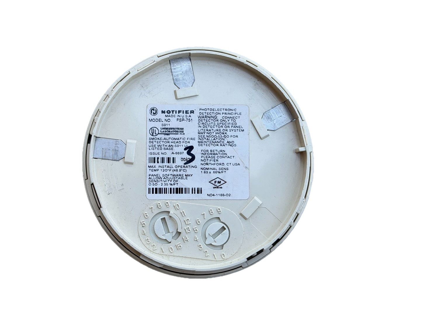 NOTIFIER FSP-751 Fire Alarm Smoke Detector