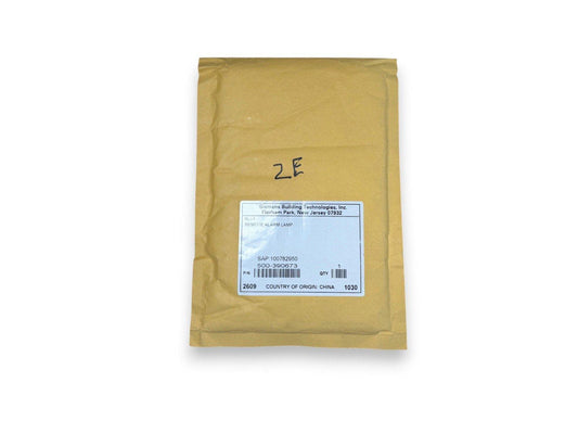 Siemens RLI-1 remote alarm lamp in sealed packaging, fire safety equipment