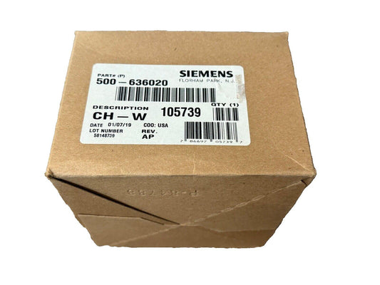 Siemens CH-W fire alarm component in original packaging, part #500-636020, USA made