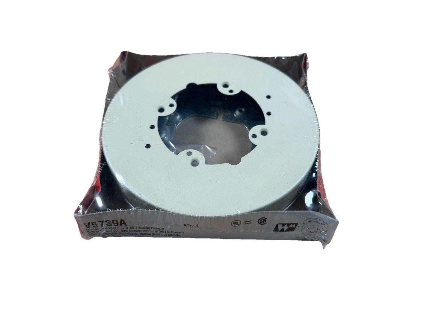 V5739A fire alarm base plate, 6 3/8" diameter, UL listed, packaged for installation