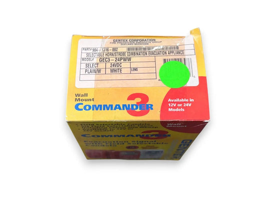 Gentex GEC3-24PWW Strobe Plain Wall White (NEW IN BOX) Gentex