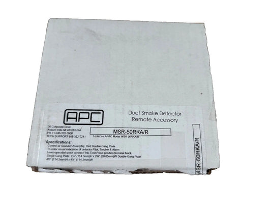 APC (Air Products) MSR-50RKA/R Fire Alarm Duct Detector Remote Assy (NEW IN BOX) Air Products and Controls