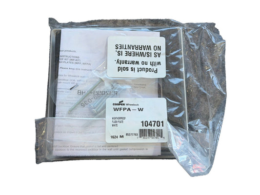 Eaton Wheelock WFPA-W 104701 Mounting Plate Outdoor White (NEW IN BOX)