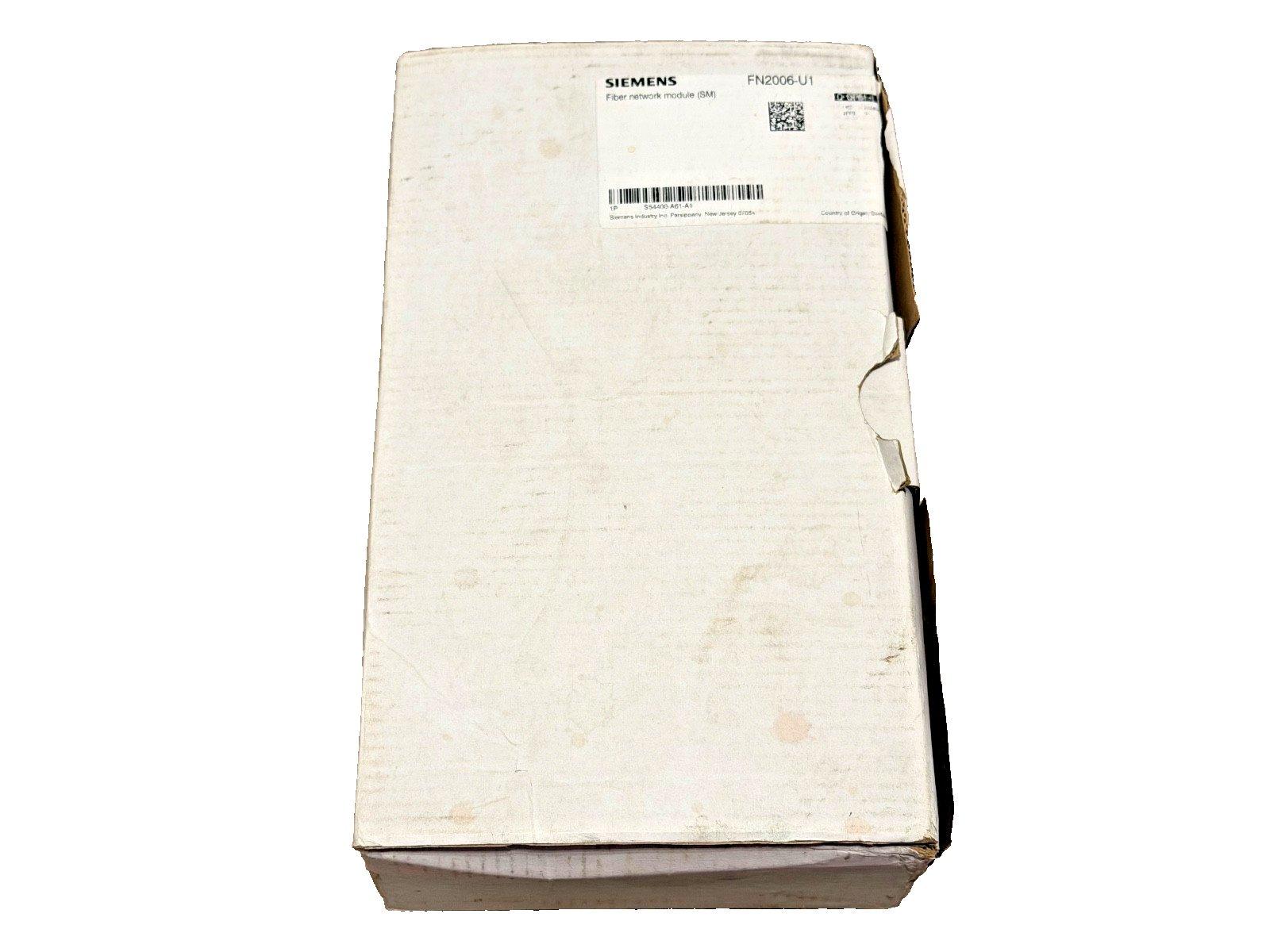 Siemens FN2006-U1 fiber network module (SM) in original box, fire alarm system component