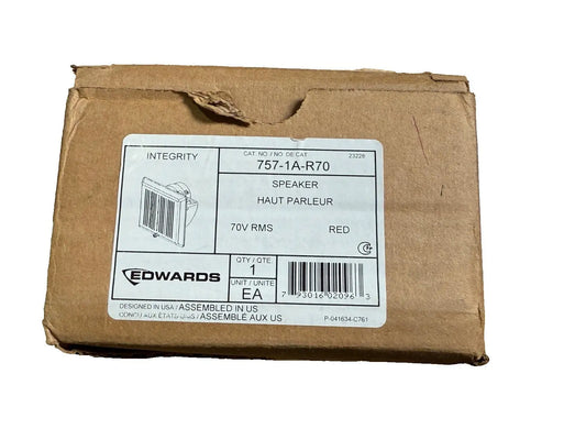 EST Edwards 757-1A-R70 Fire Alarm Speaker Wall Red NO MOUNTING PLATE (NEW) Edwards