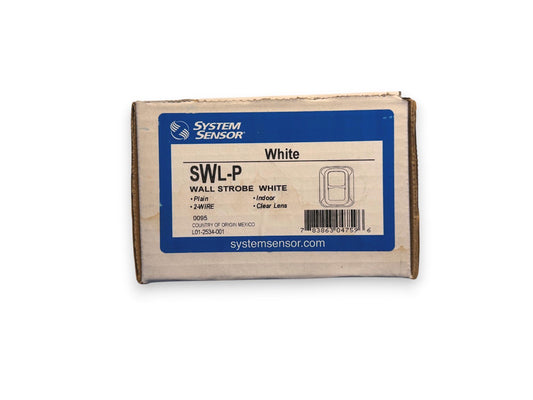 System Sensor SWL-P Fire Alarm Strobe Wall White Plain (NEW IN BOX)