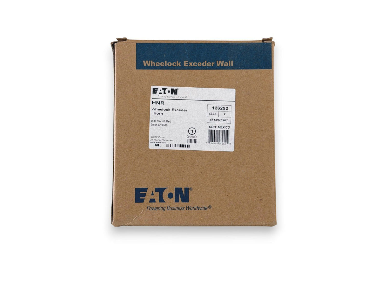 Eaton Wheelock HNR 126292 Fire Alarm Horn Wall Red (NEW IN BOX)