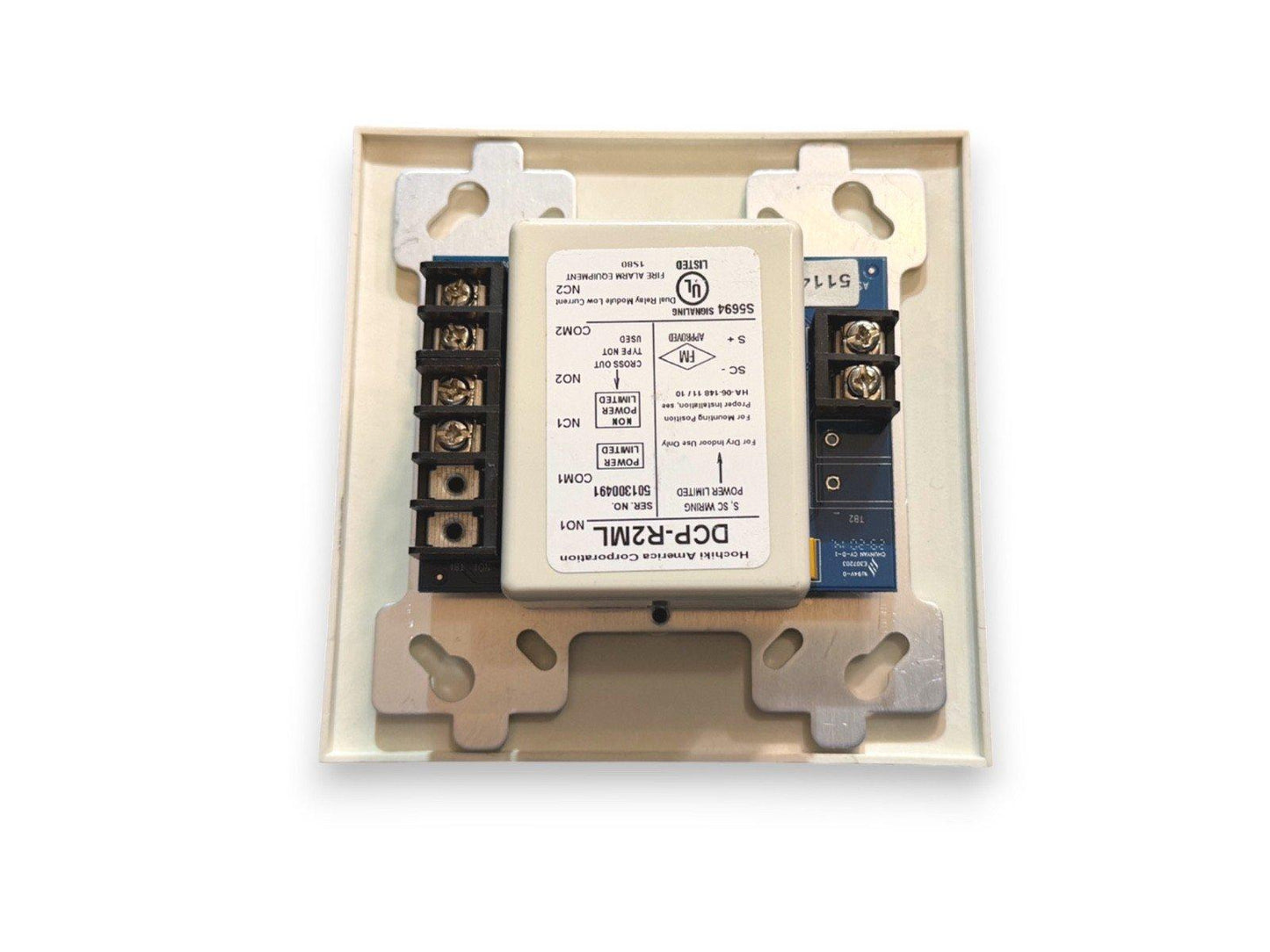 Hochiki DCP-R2ML dual relay module for fire alarm systems, UL listed, with terminal connections