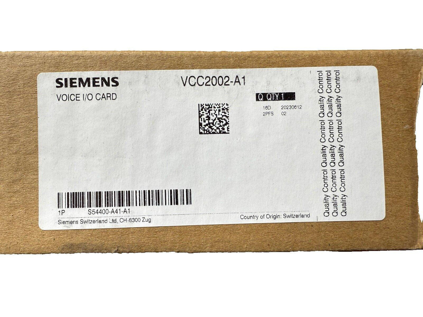 Siemens VCC2002-A1 S54400-A41-A1 Fire Alarm Voice I/O Card (NEW IN BOX)