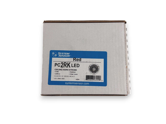 System Sensor PC2RKLED Fire Alarm Horn Strobe Ceiling Red (NEW IN BOX)