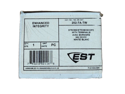 EST Edwards 202-7A-TW Fire Alarm Strobe Wall White (NEW IN BOX)