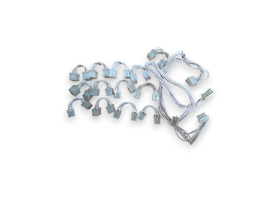 Fire alarm system wiring harnesses with connectors for commercial security installations