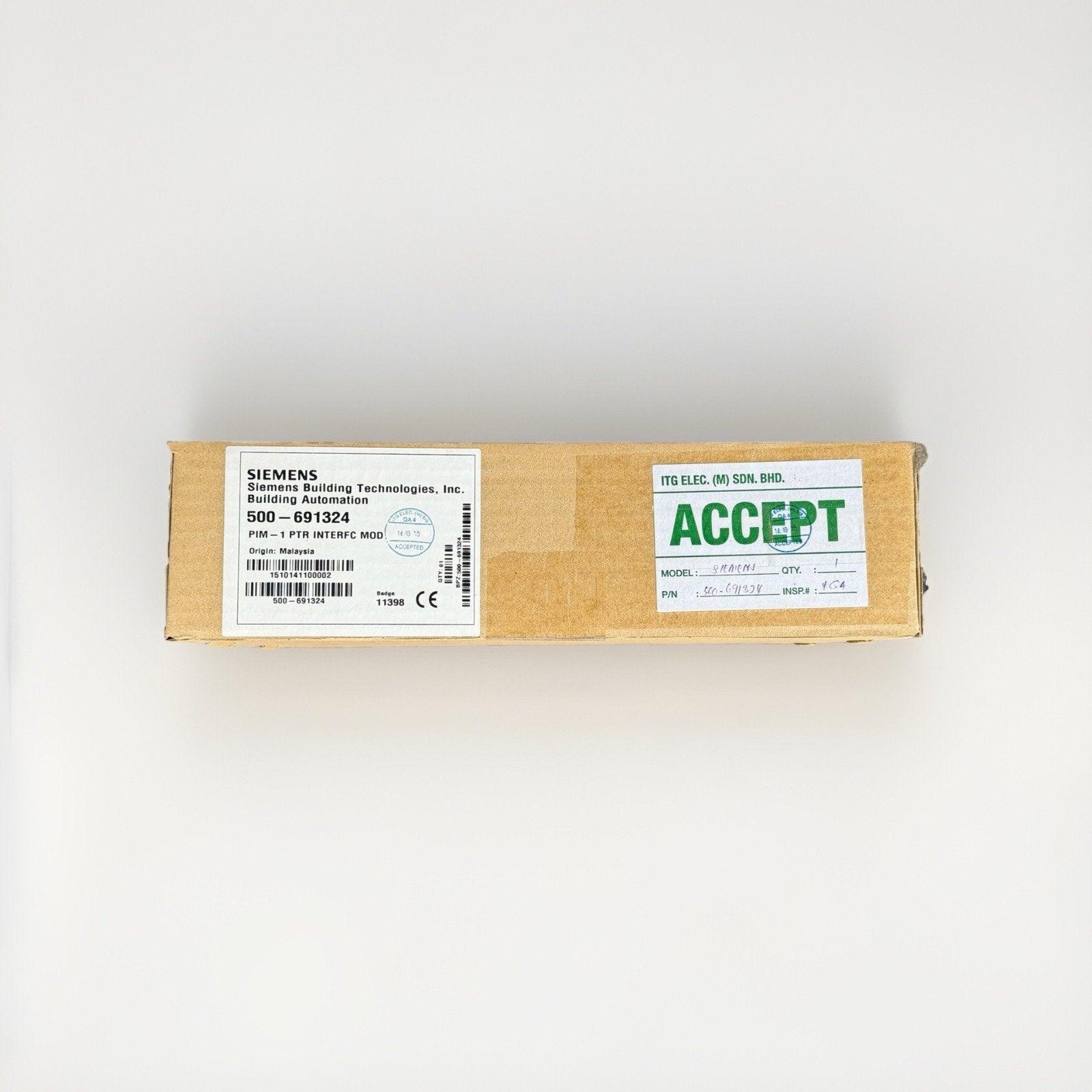 Siemens 500-691324 PIM-1 PTR Interface Module for fire alarm systems, new in box, Malaysia origin