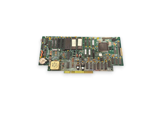 Fire alarm control panel circuit board with integrated chips and connectors for fire safety systems
