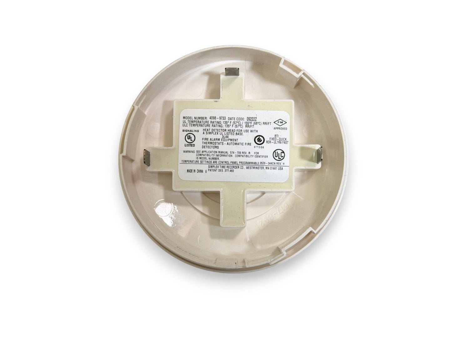 Simplex 4098-9733 Fire Alarm Heat Detector Head