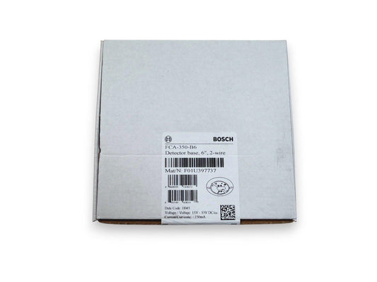Bosch FCA-350-B6 6-inch 2-wire fire alarm detector base in original packaging
