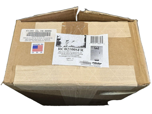 Alpha RCB2100SFR fire alarm call box, stainless steel, 24V remote power, made in USA