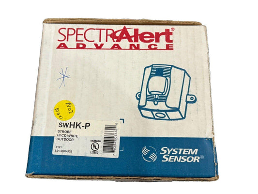 SpectrAlert Advance SWHK-P outdoor strobe fire alarm device in original packaging, UL listed