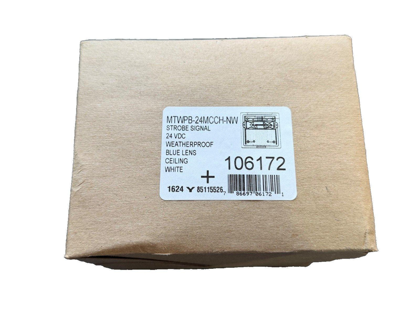 Eaton Wheelock MTWPB-24MCCH-NW 106172 Horn Strobe White Blue Lens (NEW IN BOX)