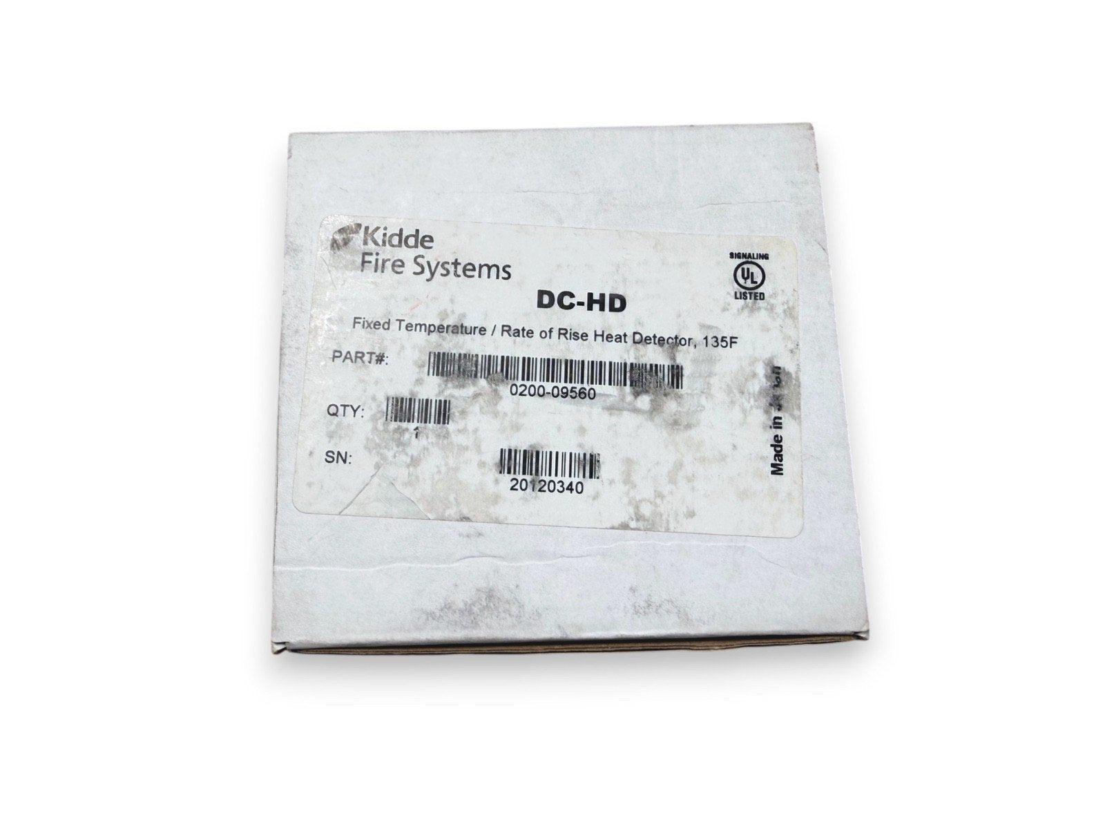Kidde DC-HD fixed temp/rise heat detector 135F, UL listed fire alarm equipment