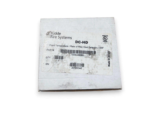 Kidde DC-HD fixed temp/rise heat detector 135F, UL listed fire alarm equipment