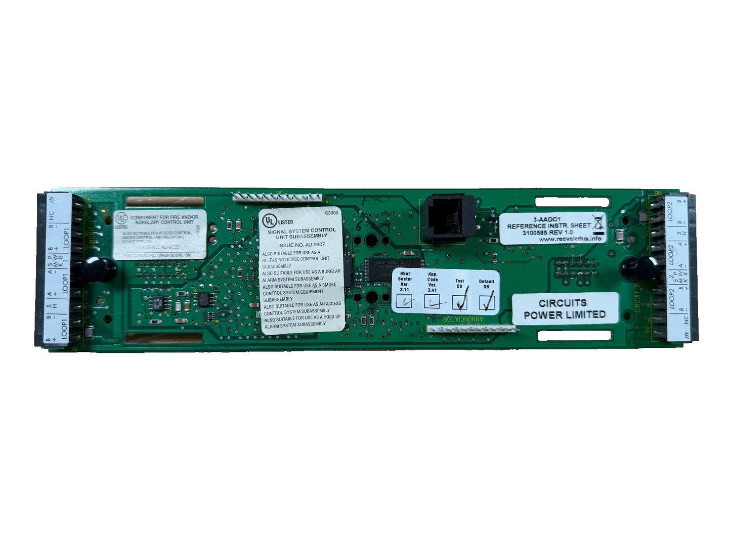 EST Edwards 3-AADC1 Fire Alarm Addressable Analog Circuit Module