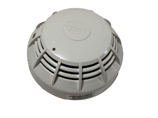 White EST smoke detector with slotted design for fire alarm systems