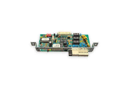 Fire alarm control module circuit board with relays and connectors for fire safety systems
