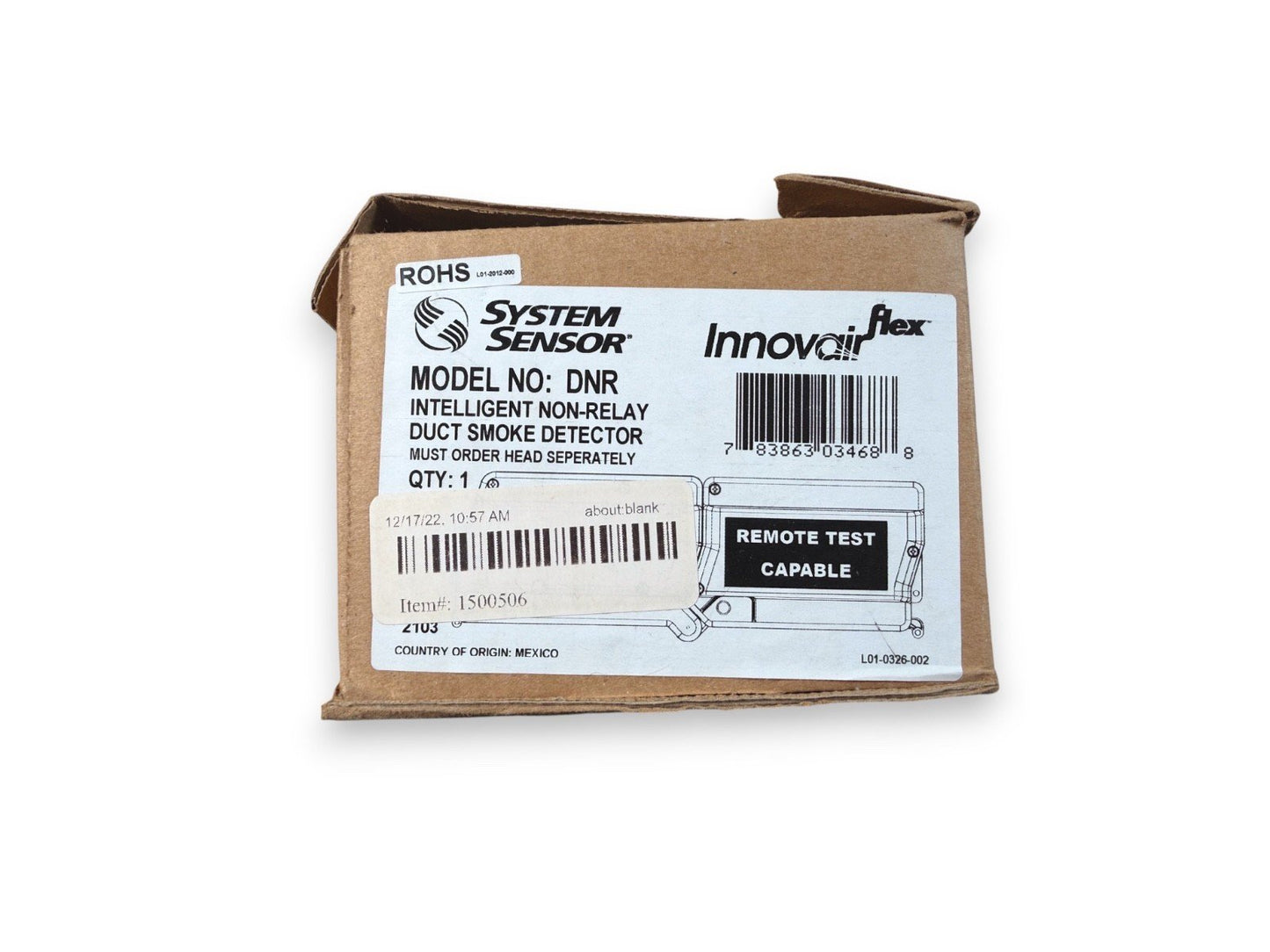 System Sensor DNR Fire Alarm Duct Smoke Detector (NEW IN BOX)