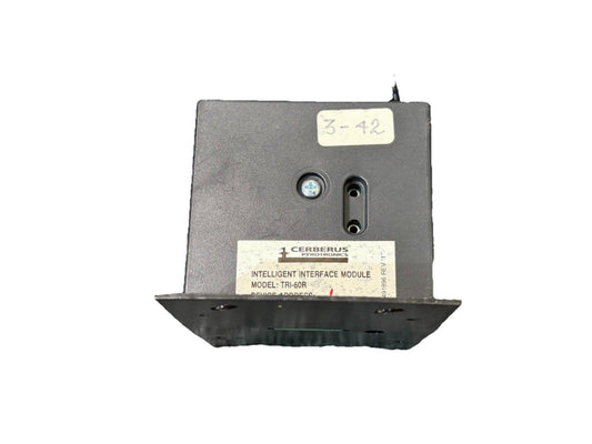 Cerberus Pyrotronics TRI-60R intelligent interface module for fire alarm systems, used surplus equipment
