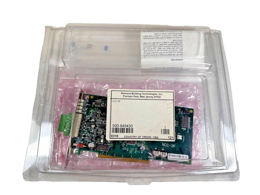 Siemens NCC-2F fire alarm control panel circuit board in protective packaging, USA made