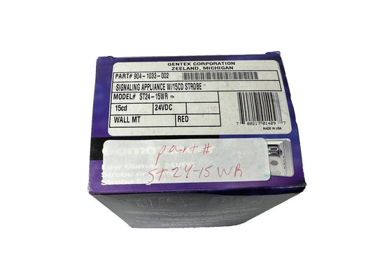 Gentex ST24-15WR Fire Alarm Remote Strobe Wall Red (NEW IN BOX) Gentex