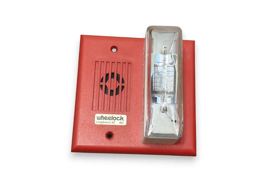 Eaton Wheelock MIZ-24-LSM Fire Alarm Horn Strobe Wall Red Wheelock
