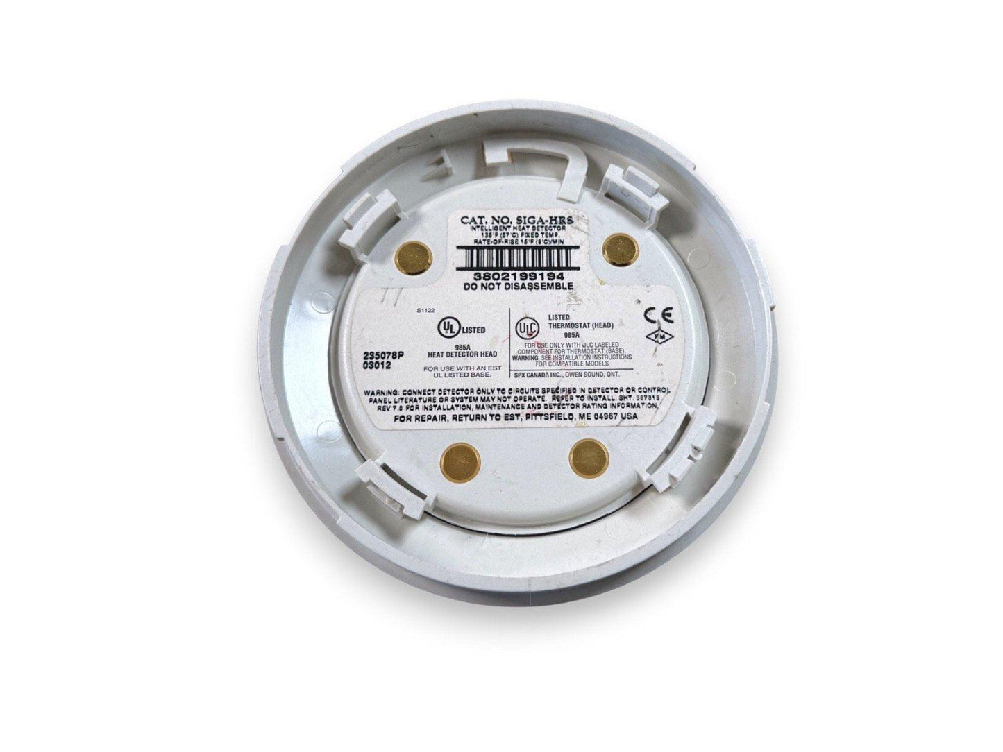 SIGA-HRS intelligent heat detector head with UL listed certification for fire alarm systems