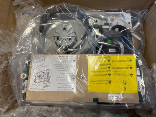 Fire alarm manifold assembly with detector and wiring, packaged for installation