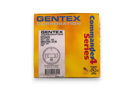 Gentex GCC24CR Fire Alarm Horn Strobe Ceiling Red (NEW IN BOX)