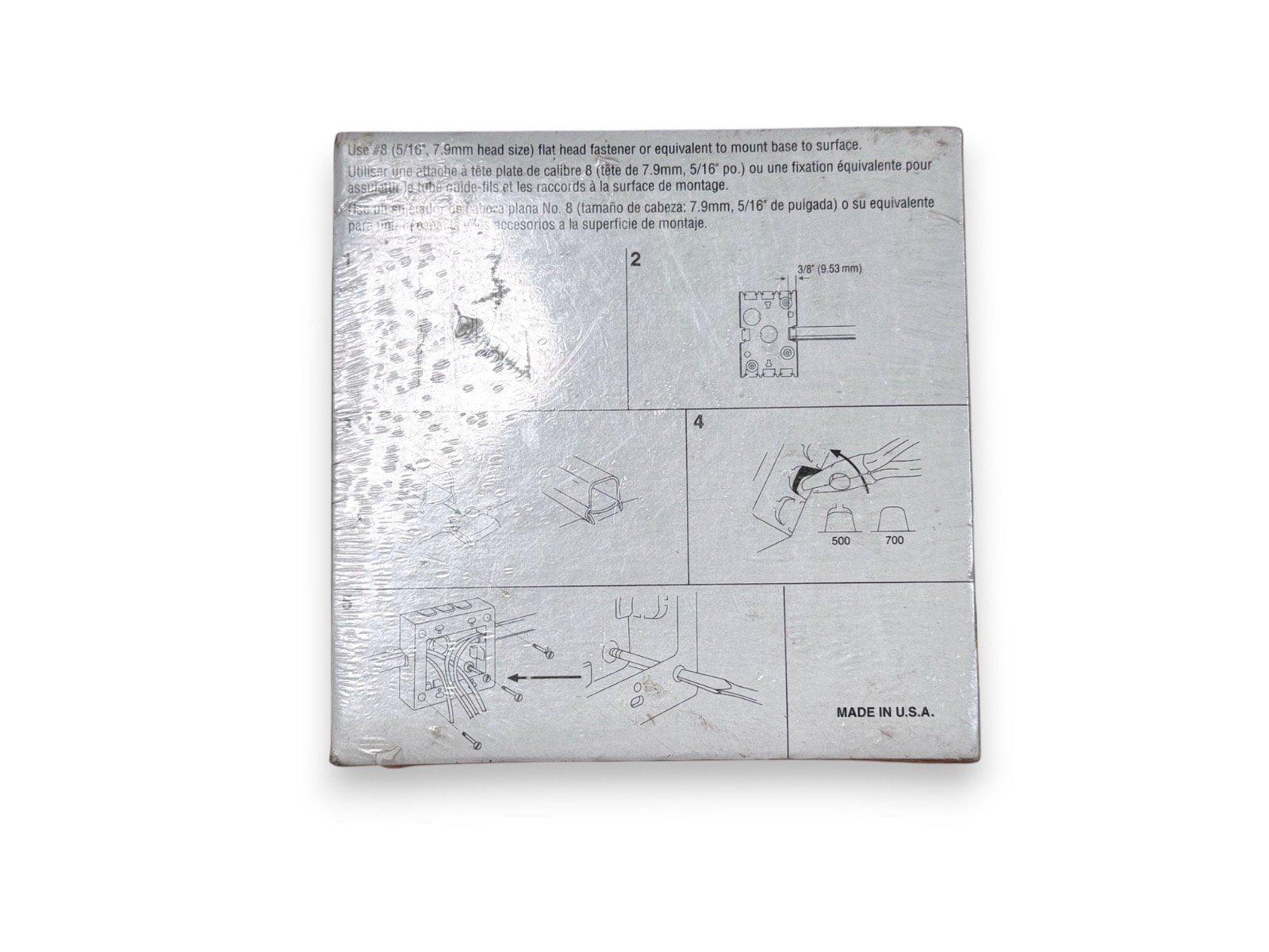 Fire alarm installation guide with mounting diagrams and fastener specs, made in USA