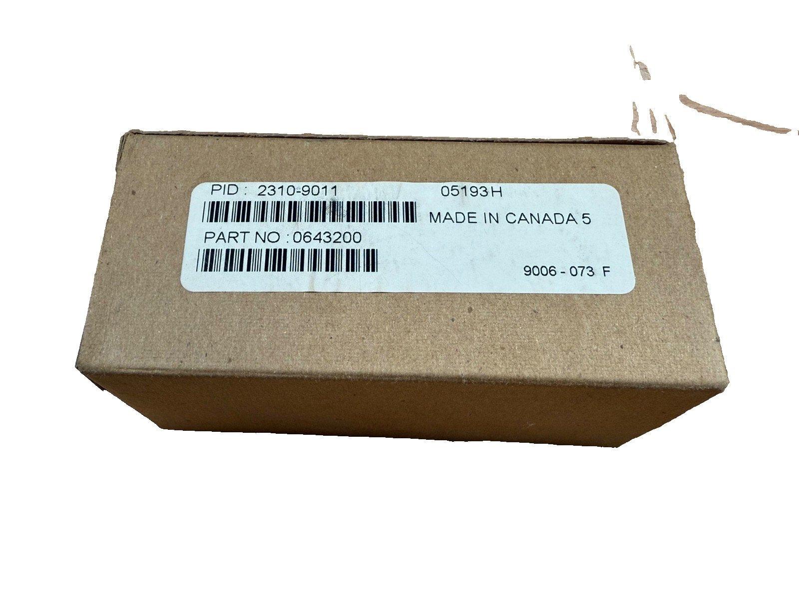 Fire alarm equipment box with part number 0643200, made in Canada, PID 2310-9011