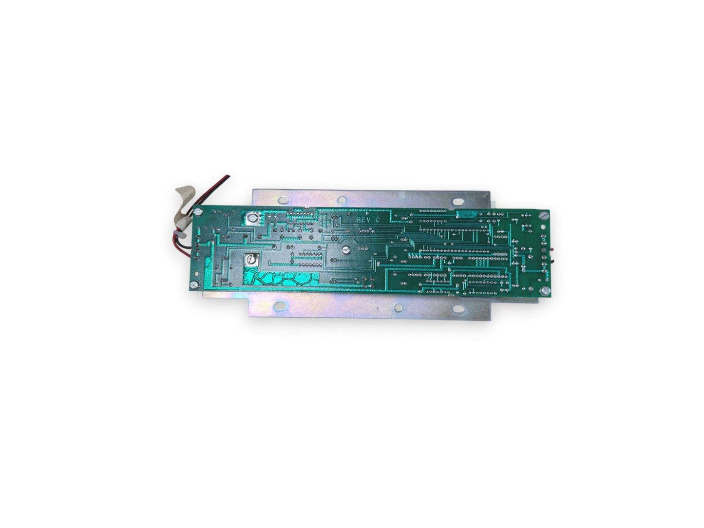 Fire alarm control panel circuit board with wiring, REV C model for fire safety systems