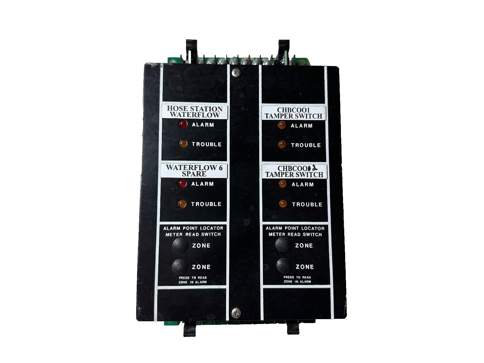 Fire alarm control module with waterflow and tamper switch indicators for zone monitoring