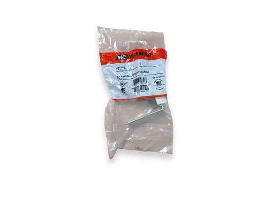 Wiremold V2112A steel external corner coupling for fire alarm wiring, packaged new